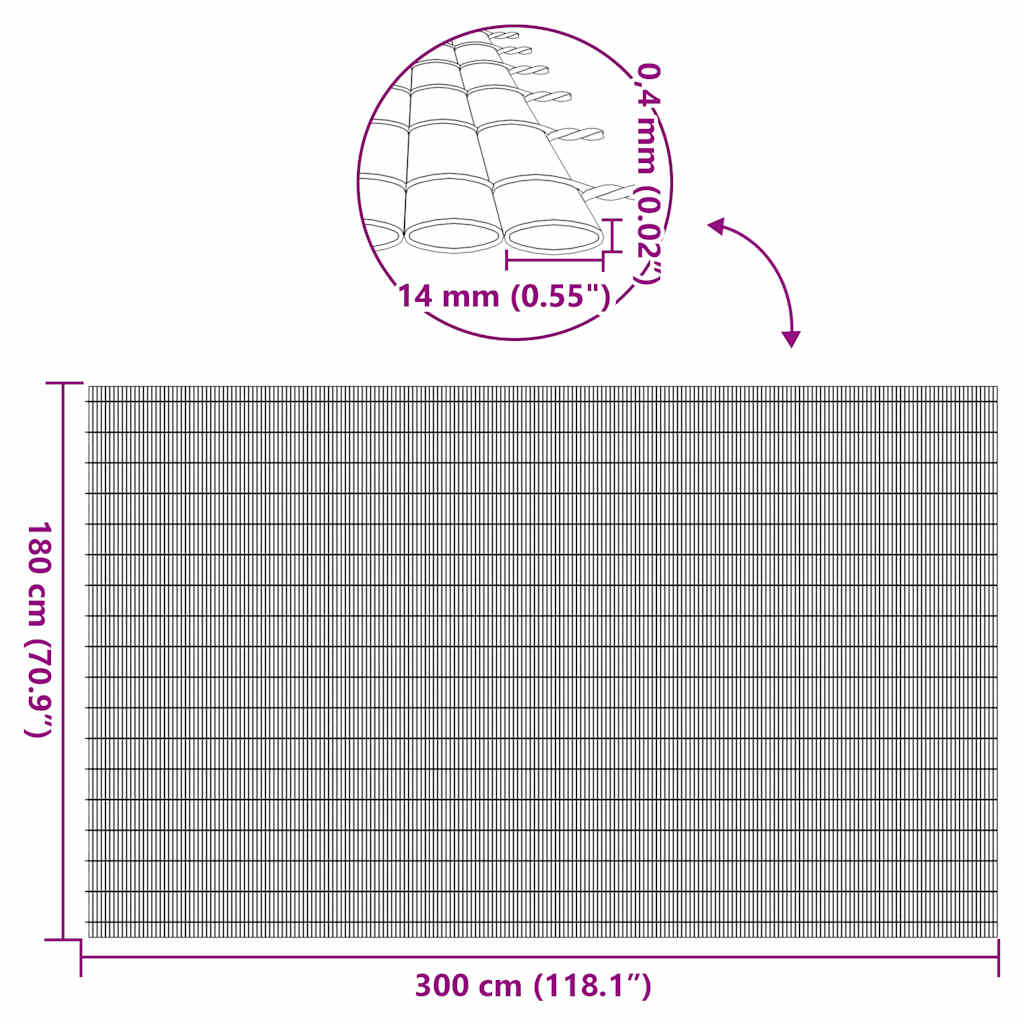 Vrtna ograda dvostrana žuta 1,8x3 m PVC