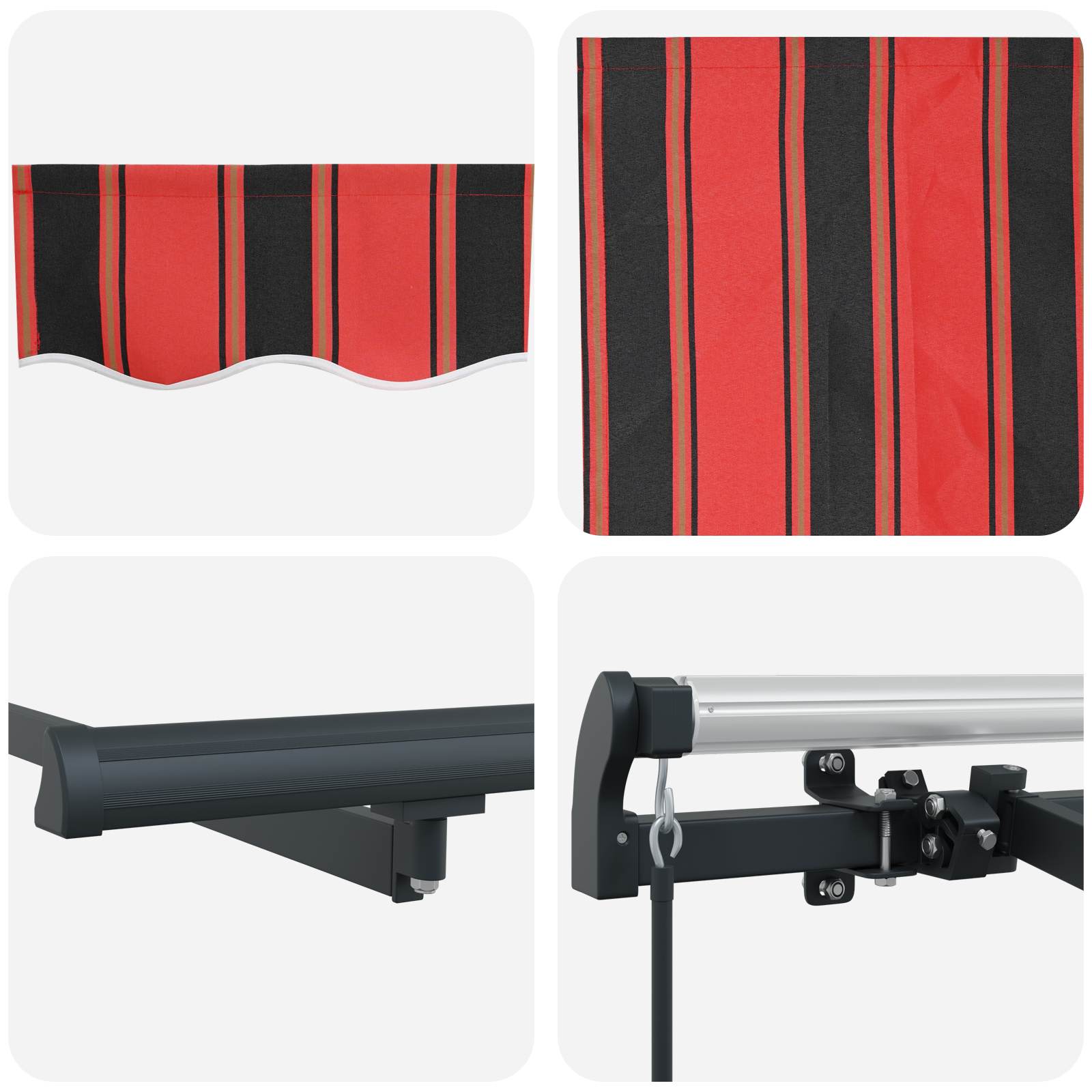 Skrovita tenda Narančasta 250 x 200 cm tkanina
