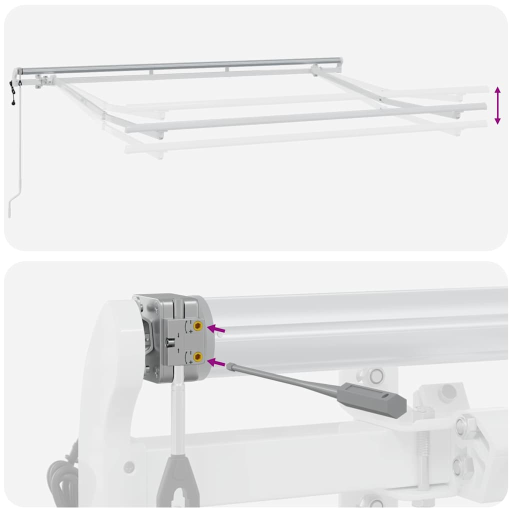 Skrovita tenda Narančasta 250 x 200 cm tkanina
