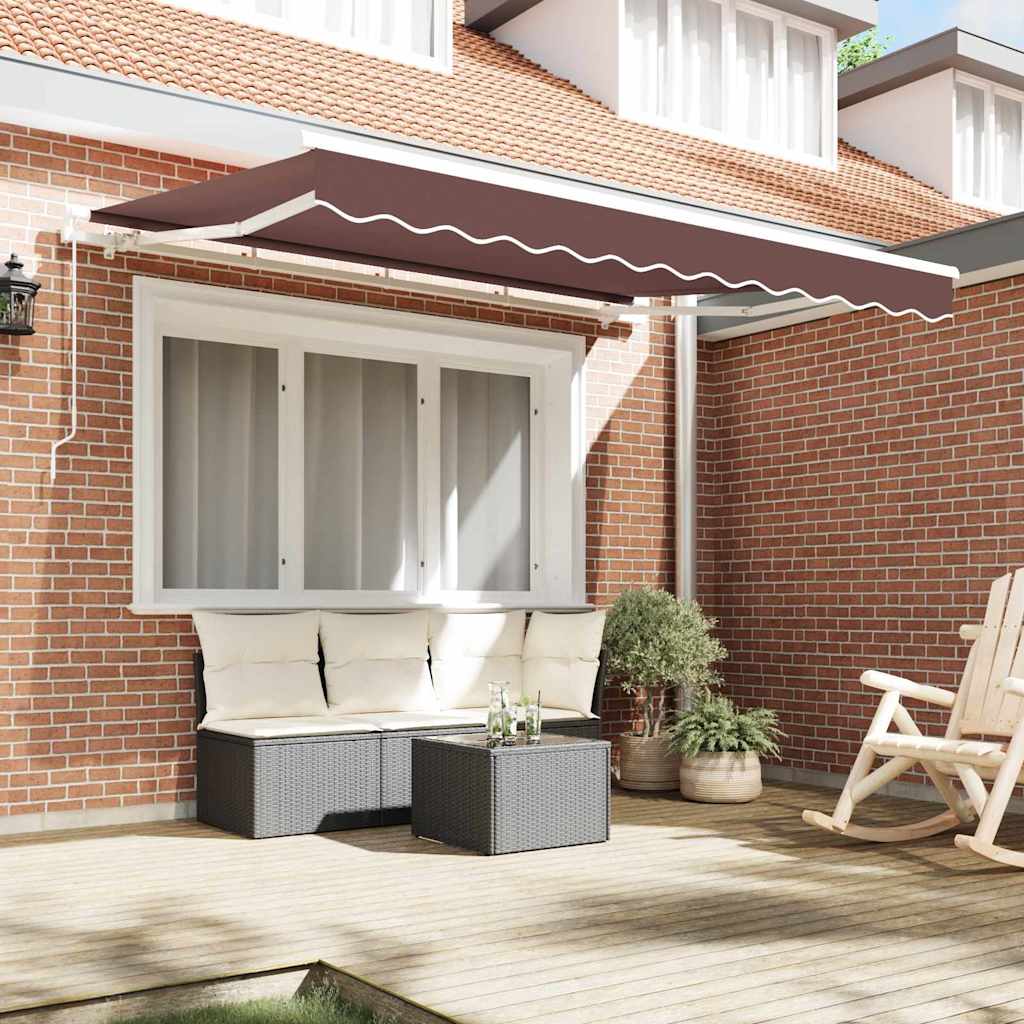 Skrovita tenda Smeđa 300 x 200 cm tkanina