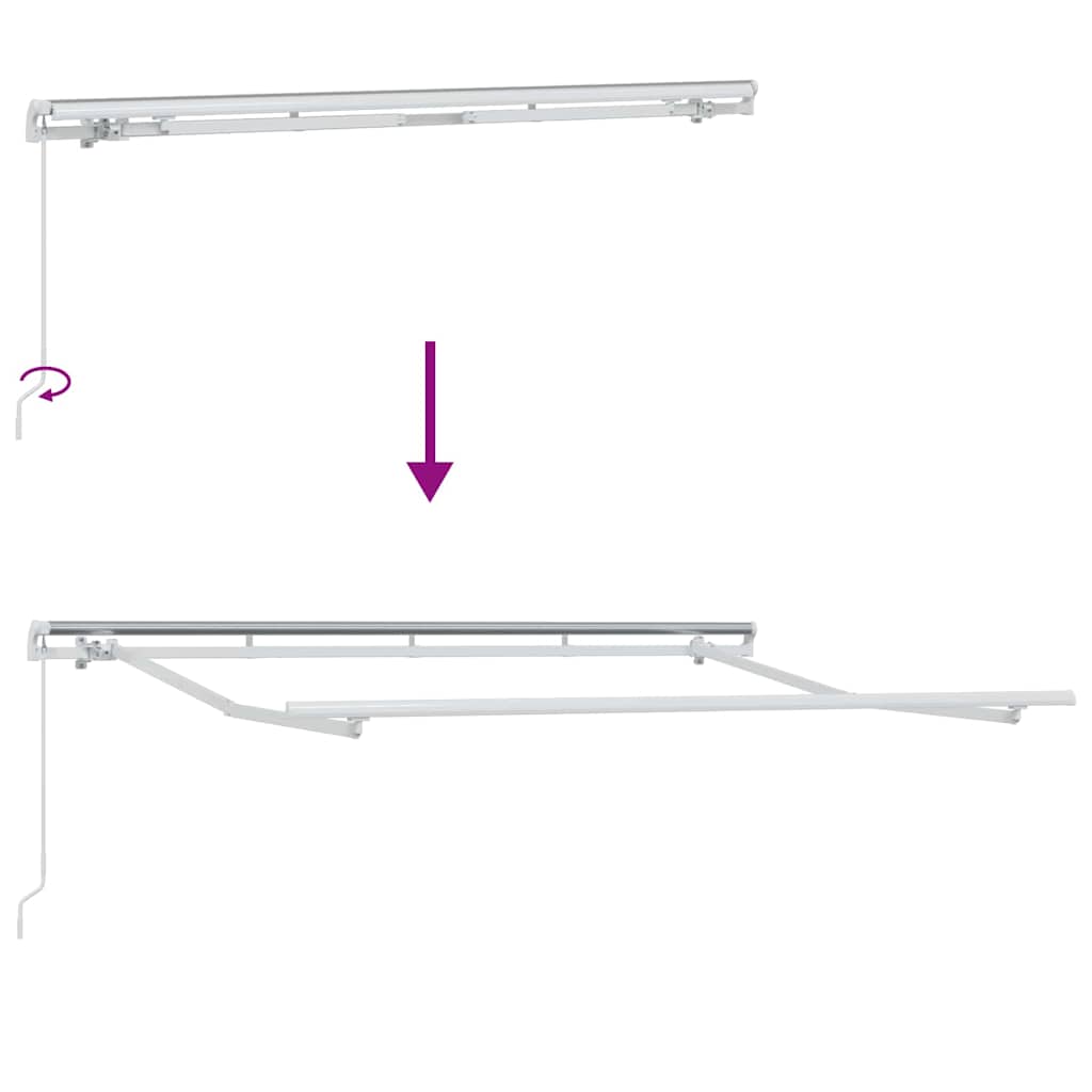 Skrovita tenda Smeđa 300 x 200 cm tkanina