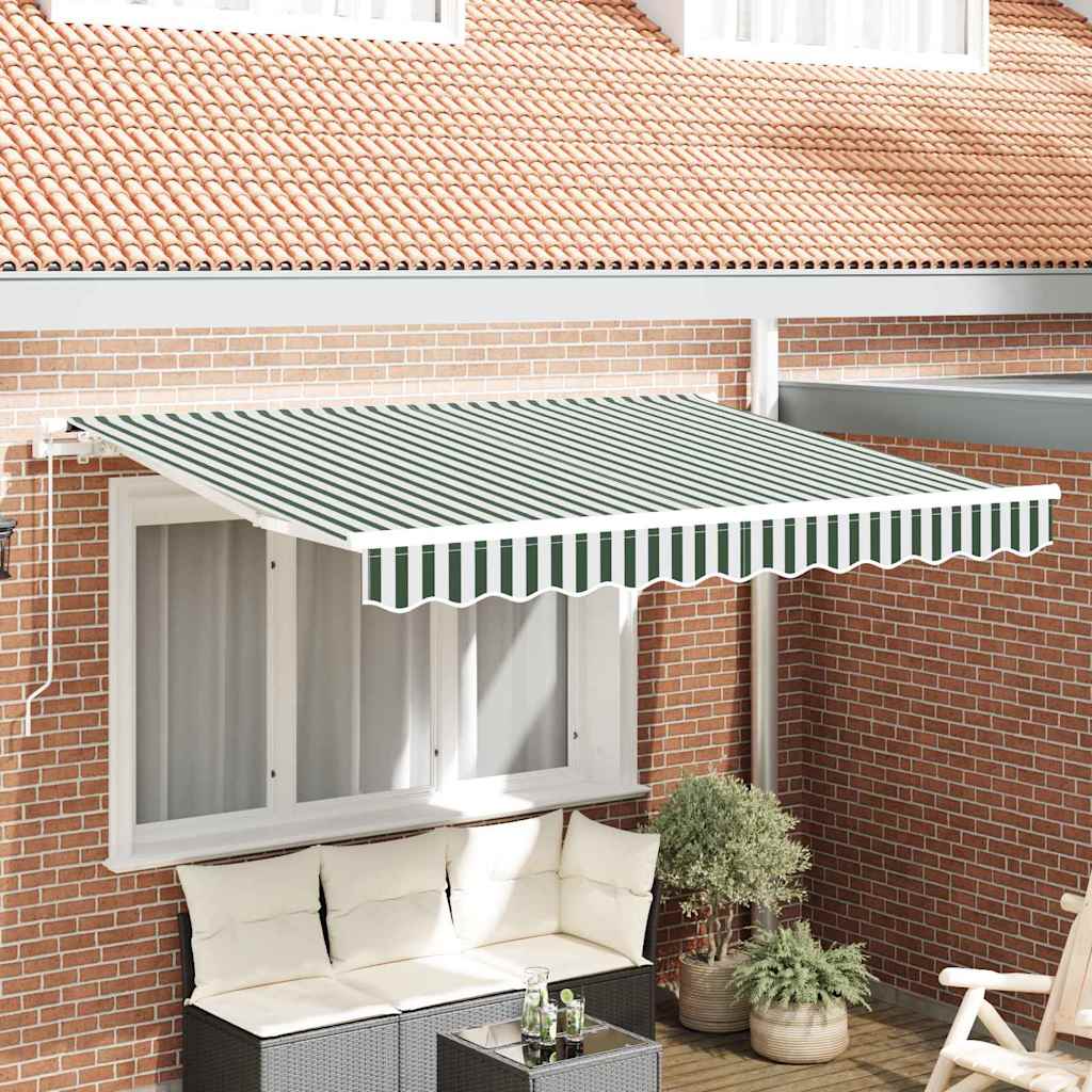 Skrovita tenda Zelena 350 x 200 cm tkanina