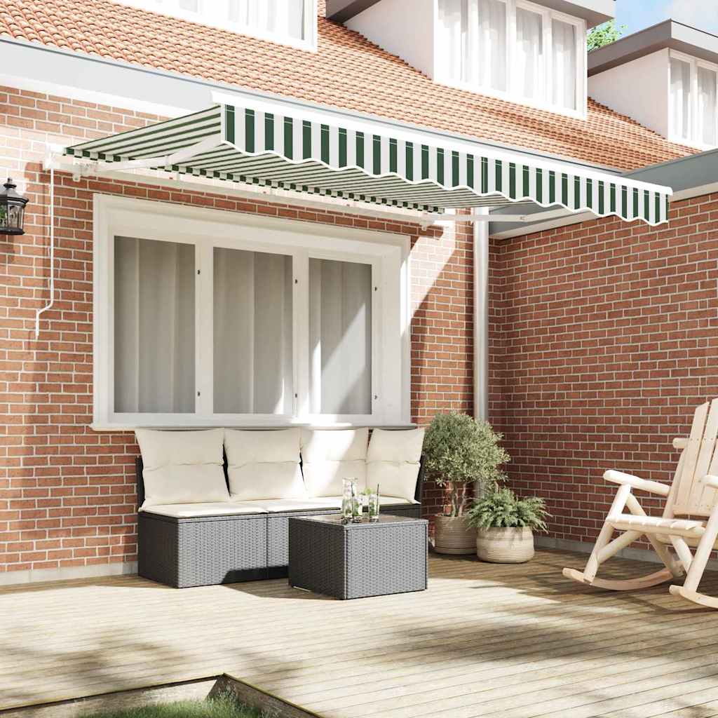 Skrovita tenda Zelena 350 x 200 cm tkanina