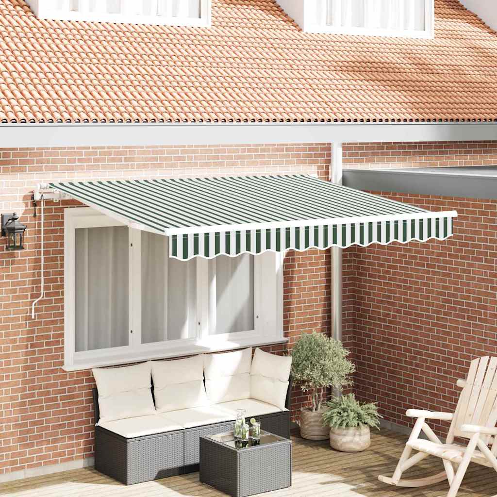 Skrovita tenda Zelena 350 x 200 cm tkanina