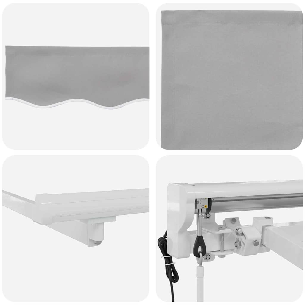 Okvir tende Svijetlo siva 400 x 200 cm Poliester s PU premazom