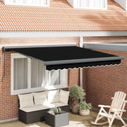 Povlačivi tende Crna 300 x 250 cm Platno i Aluminij