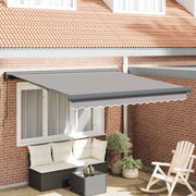 Povlačivi tende Svjetlosiva 300 x 250 cm Platno i Aluminij