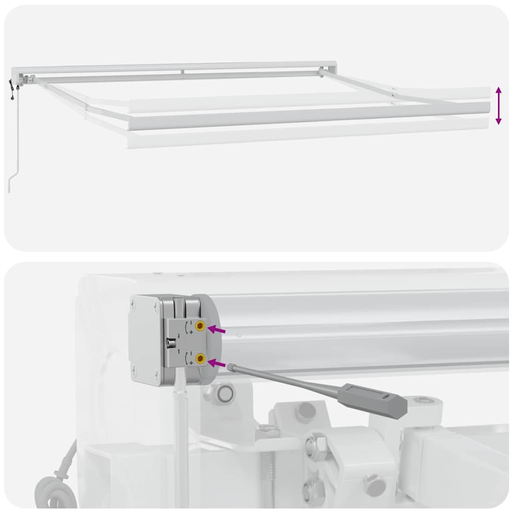 Povlačivi tende Zelena i bijela 300 x 250 x 165 cm