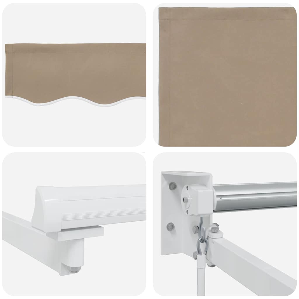 Povlačivi tende Bež 350 x 250 cm 100% Poliester i Aluminij