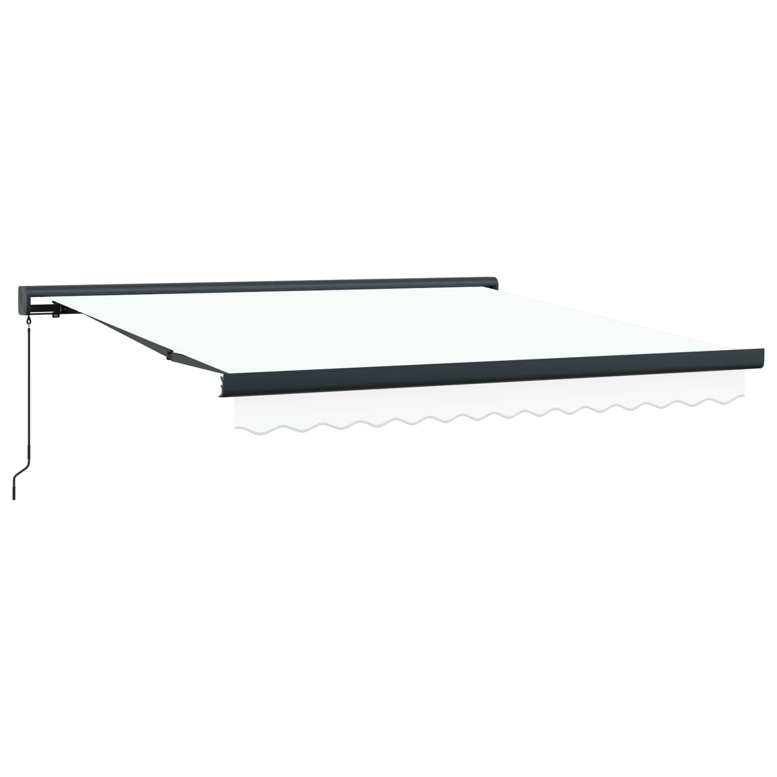 Povlačivi tende Bijela 350 x 250 cm Platno i Aluminij