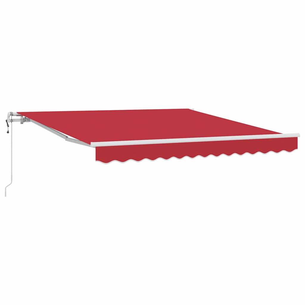 Povlačivi tende Crvena 350 x 250 cm Tkanina i Aluminij