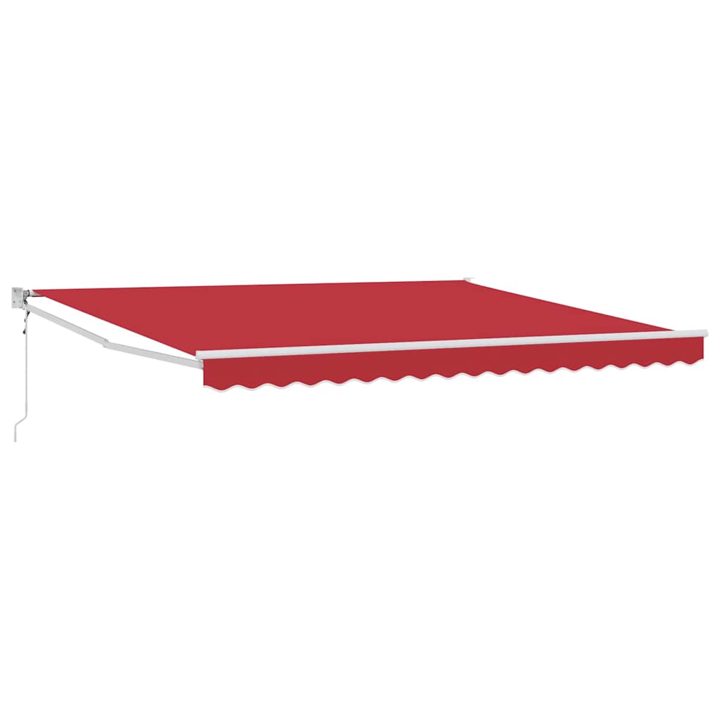 Nadstrešnica Crvena 400 × 300 cm Poliester i metal