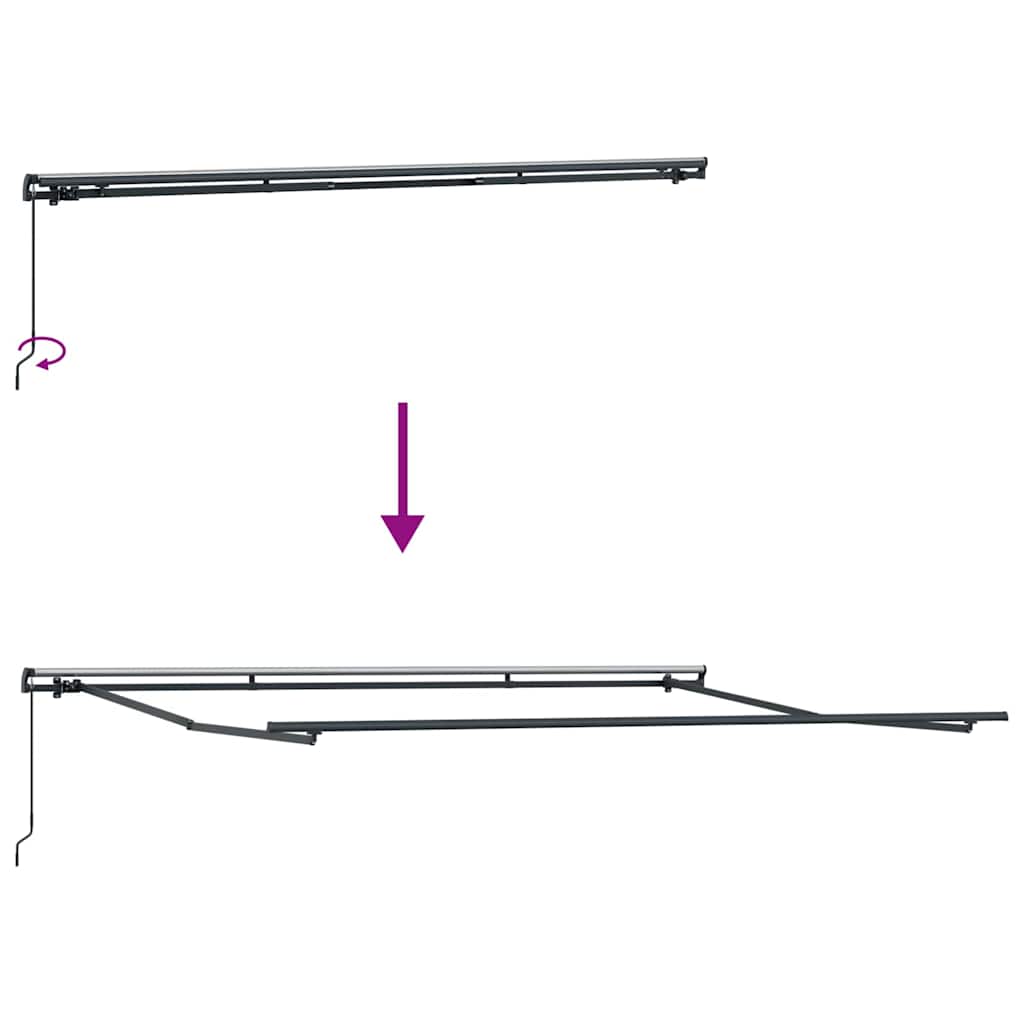 Povlačivi tende Šareni 400 × 350 cm Poliester i aluminij