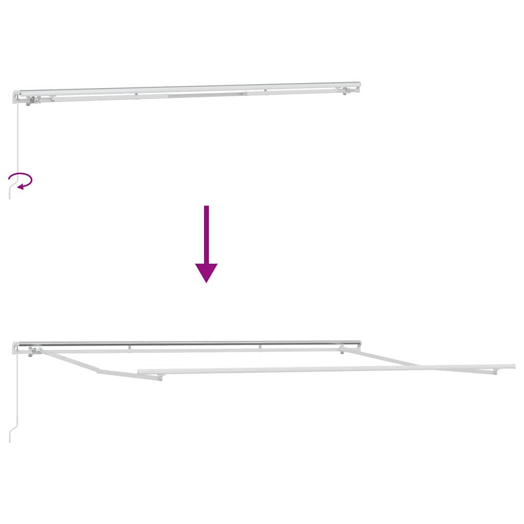 Povlačivi tende Šareni 400 × 350 cm Poliester i aluminij