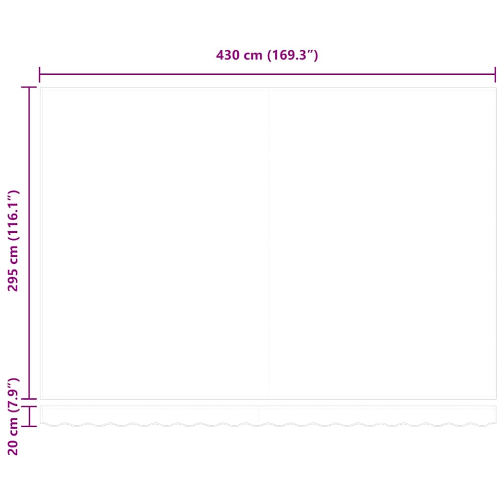 Povlačivi tende Narančasta i smeđa 450 x 300 x 165 cm