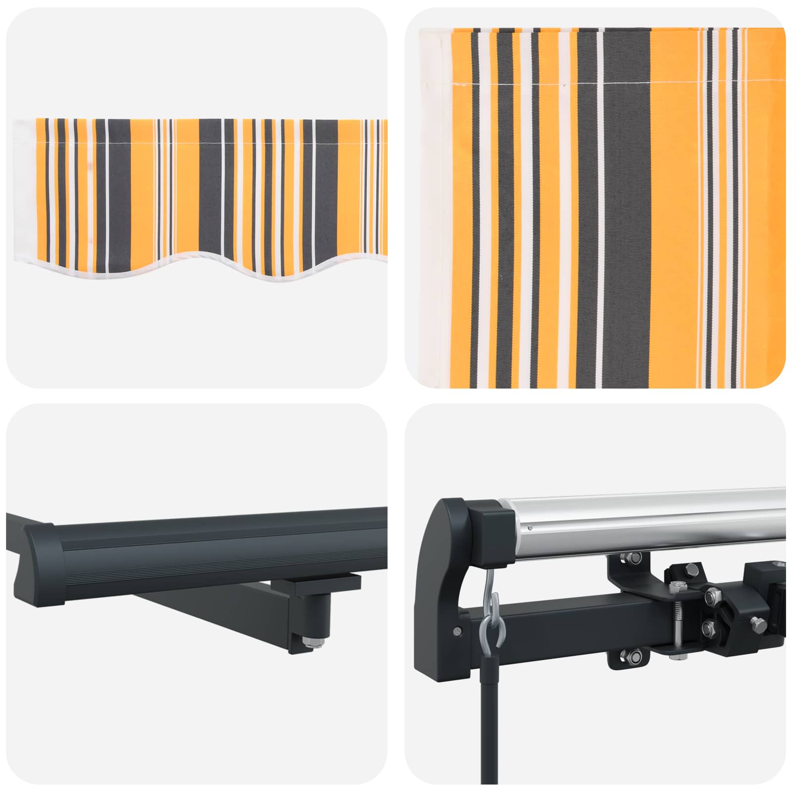 Povlačivi tende Šareni 450 × 350 cm Poliester i aluminij