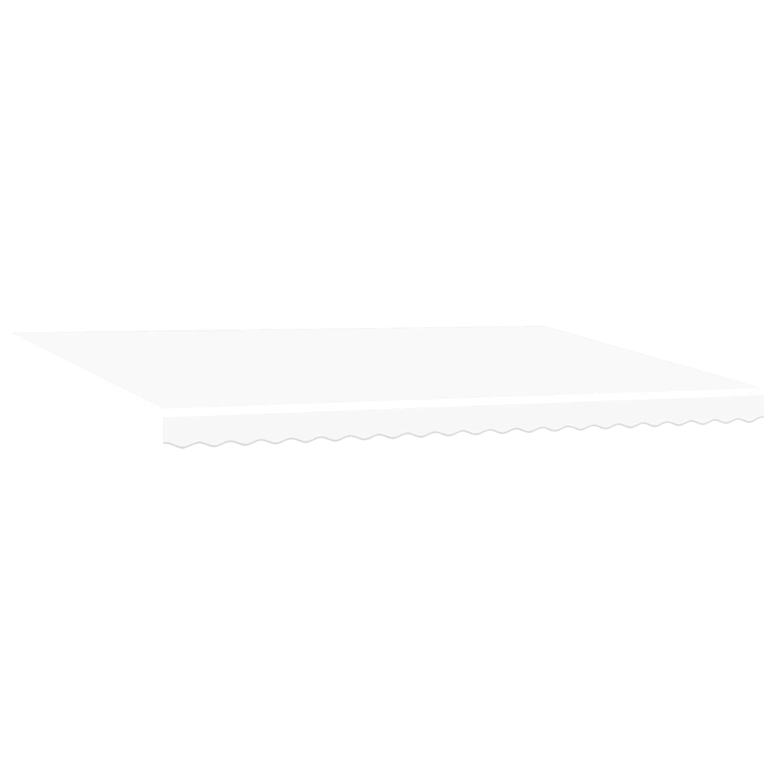Povlačivi tende Bijela 500 × 300 cm Platno i Aluminij