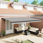 Povlačivi tende Svjetlosiva 500 × 300 cm Platno i Aluminij