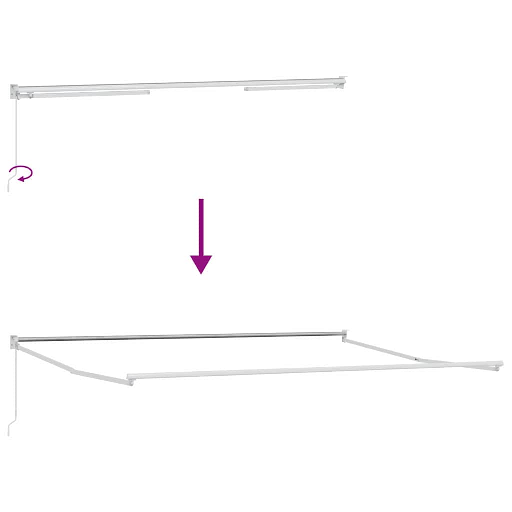 Povlačivi tende Šareni 500 × 300 cm 100% Poliester i Aluminij