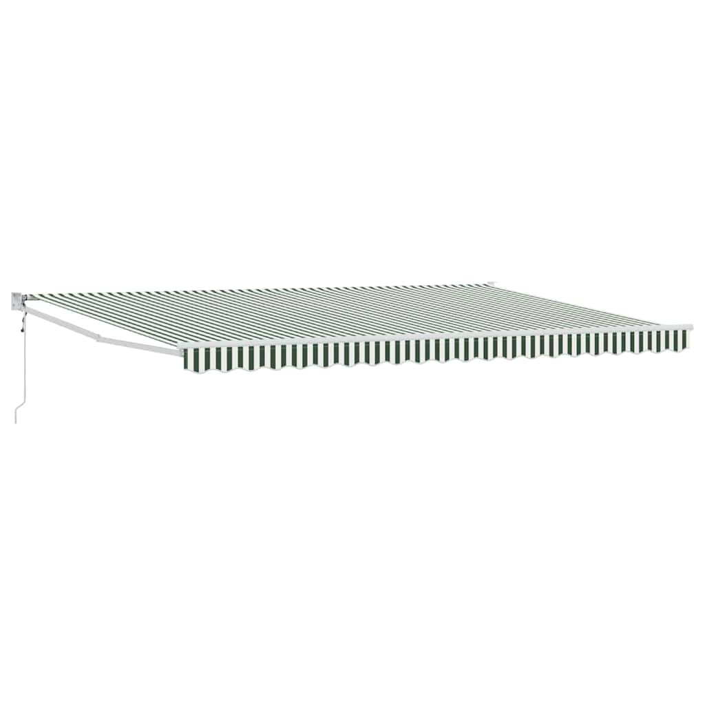 Nadstrešnica Zelena i bijela 500 × 300 cm Poliester i metal