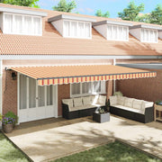 Skrovita tenda Žuta i narančasta 600 × 350 cm Poliester i čelik