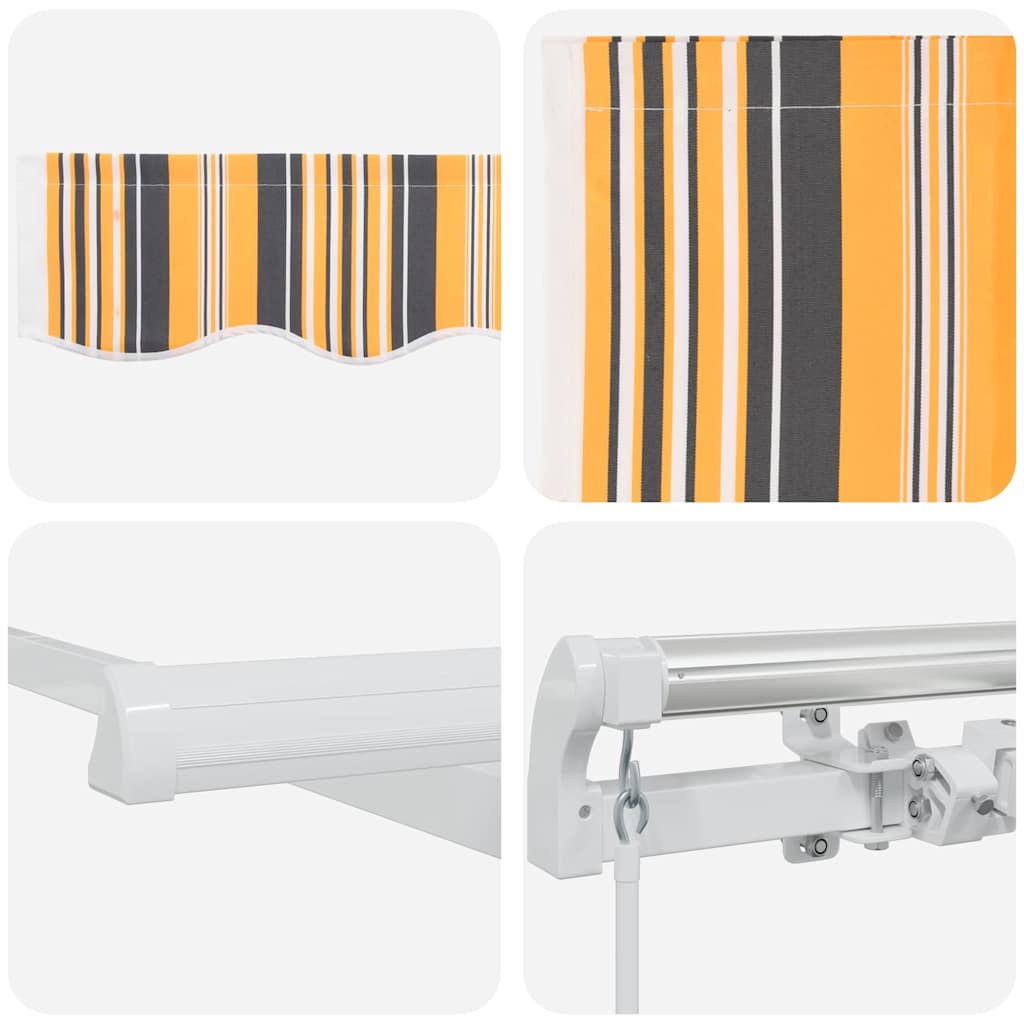 Povlačivi tende Šareni 600 × 350 cm Poliester i aluminij