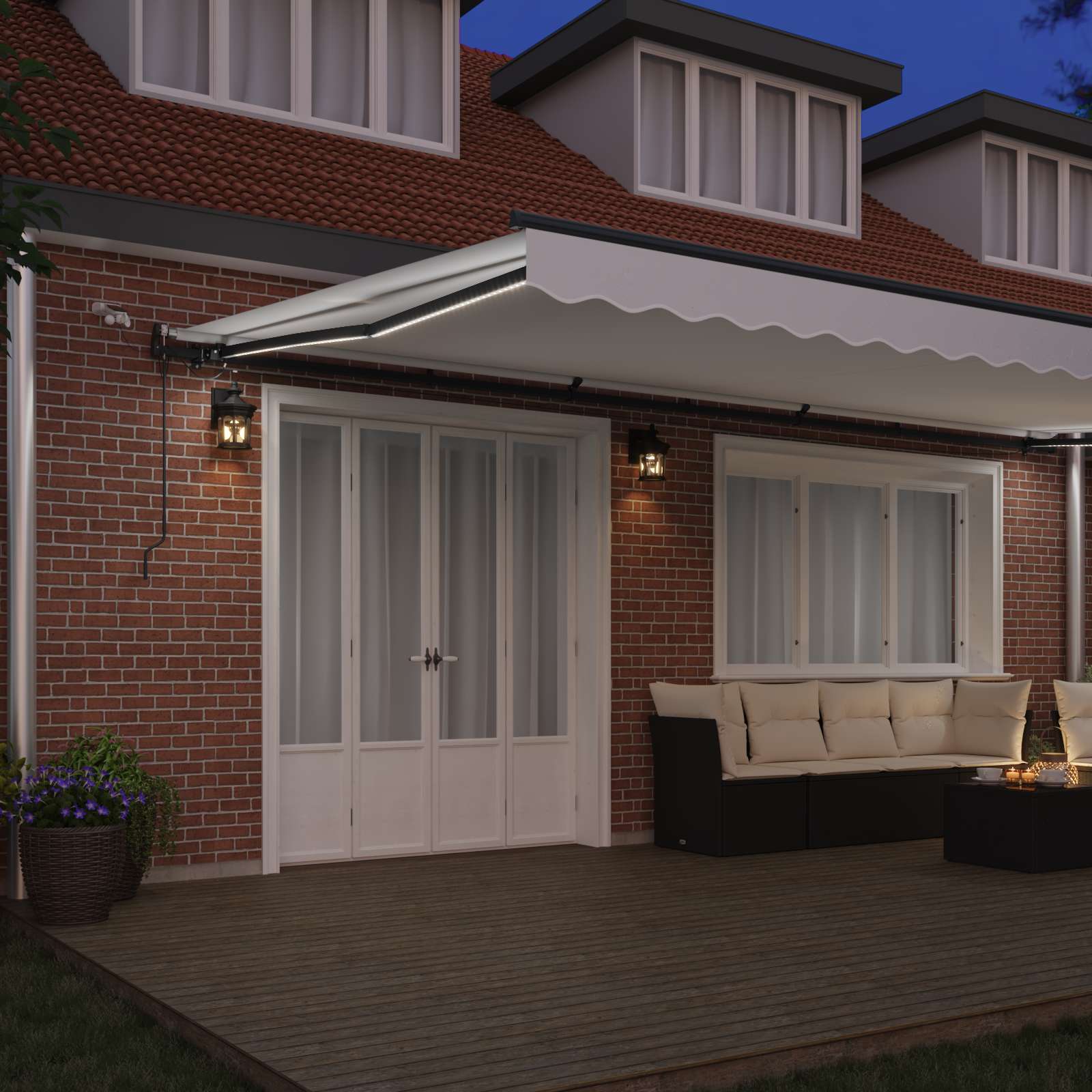 Tkanina za tende Bijela 600 × 350 cm Poliester
