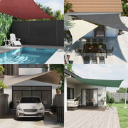 Sjenilo za sunce crveno 7x5x5 m 100% poliester oxford
