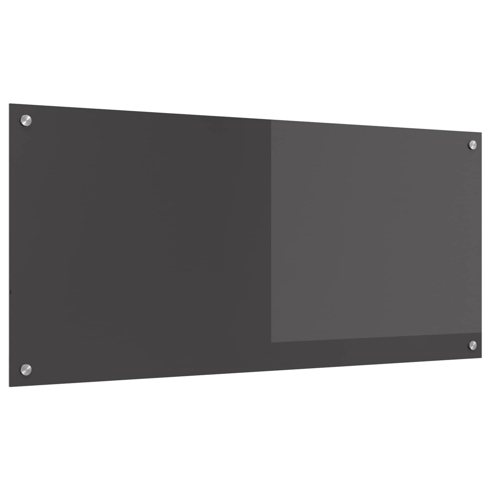 Kuhinjski zid Tamno siva 110 x 50 cm Staklo otporno na udarce