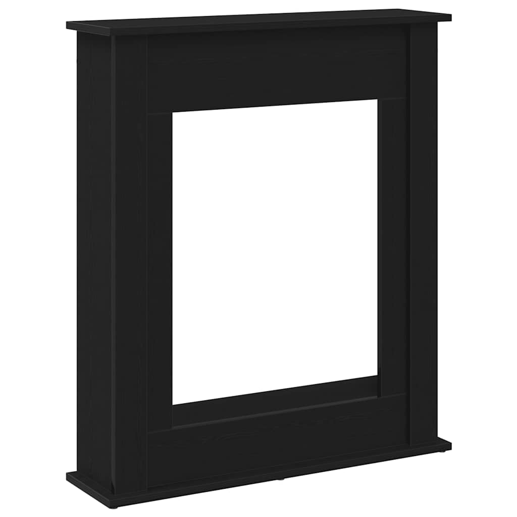 Okvir za kamin crni hrast 75x20x87,5 cm inženjerski drvo