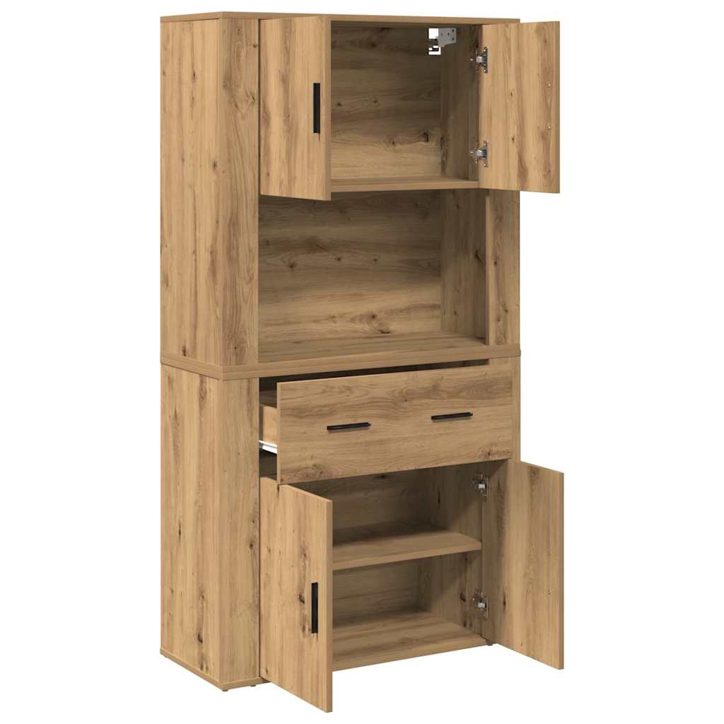 Highboard hrast artisan 80 x 33 x 150 cm Konstruirano drvo