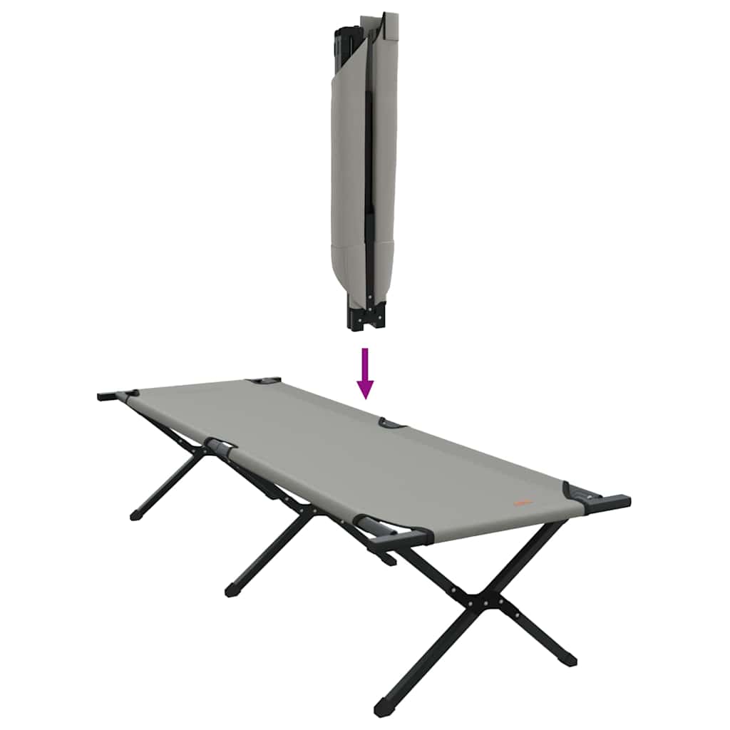 Sklopivi kamperski krevet 2 pcs Siva 193 x 69 x 45 cm