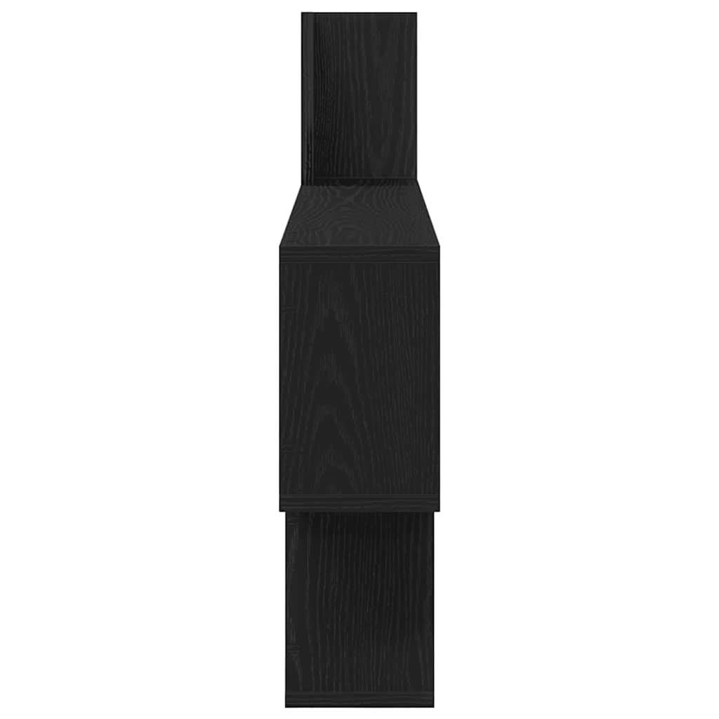 Zidna polica crni hrast 100x15x70 cm inženjerski drvo