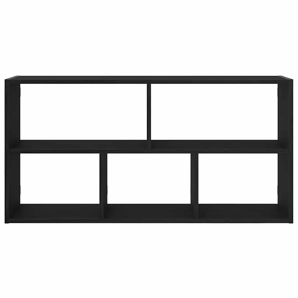 Zidna polica crni hrast 100x25x50 cm inženjerski drvo