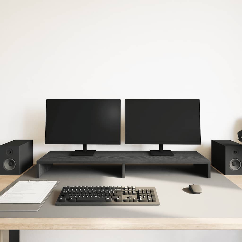 Stalak za monitor Crni hrast 100x27x10 cm Konstruirano drvo