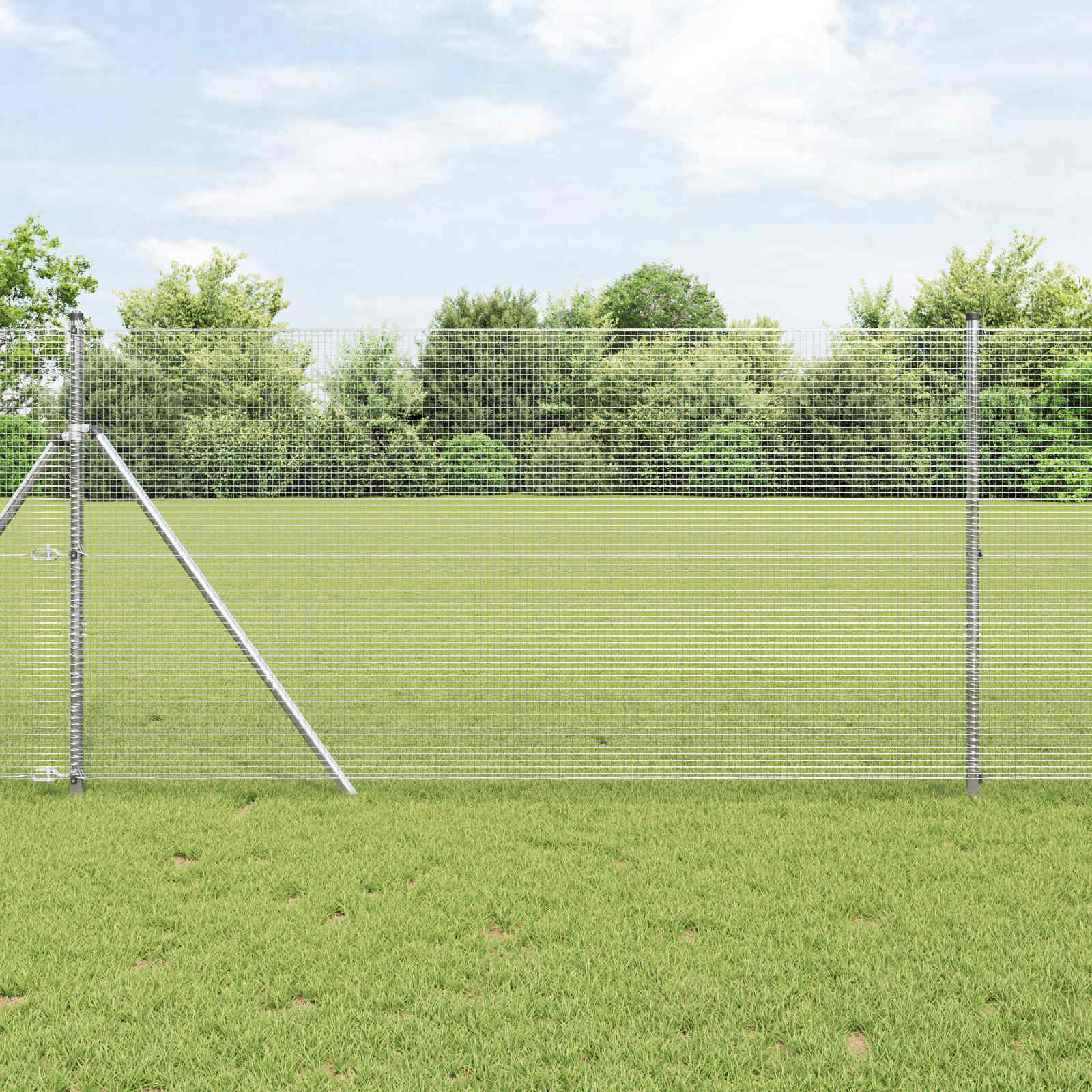 Zavarena žičana ograda 5000 x 120 cm Srebrno