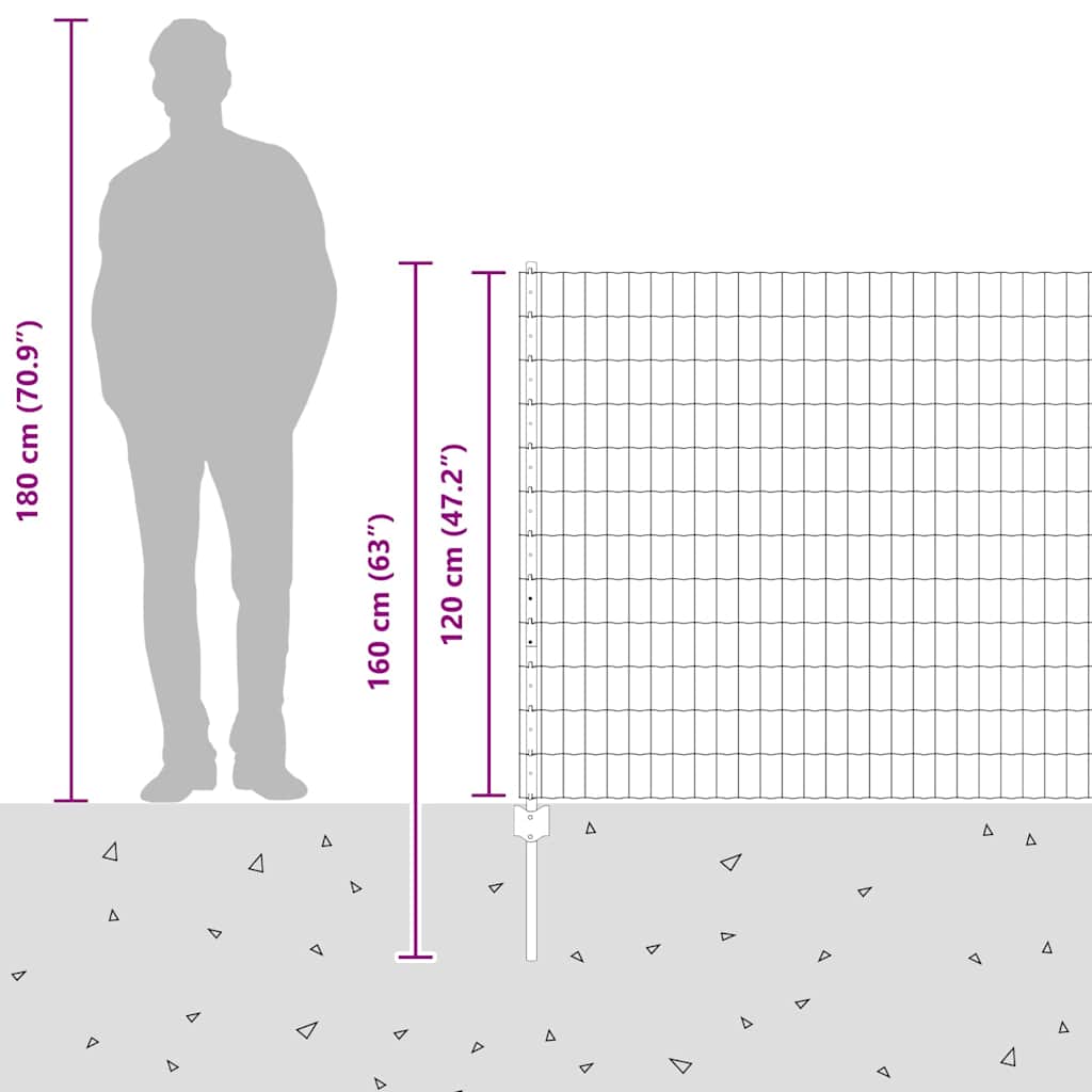 Zavarena žičana ograda 25 x 1,2 m (Š x V) Čelik premazan PVC-om