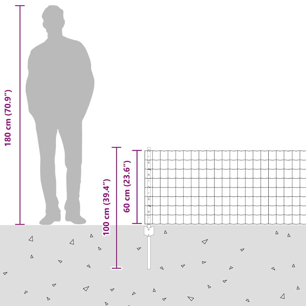 Zavarena žičana ograda 25 x 0,6 m (Š x V) Čelik premazan PVC-om