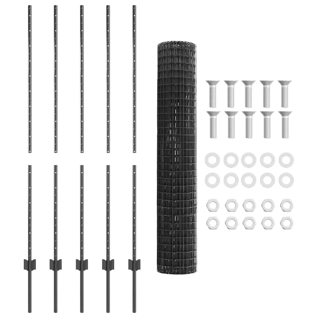 Zavarena žičana ograda 10 x 1,4 m (Š x V) Čelik premazan PVC-om