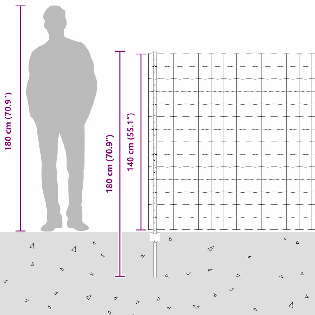 Zavarena žičana ograda 10 x 1,4 m (Š x V) Čelik premazan PVC-om