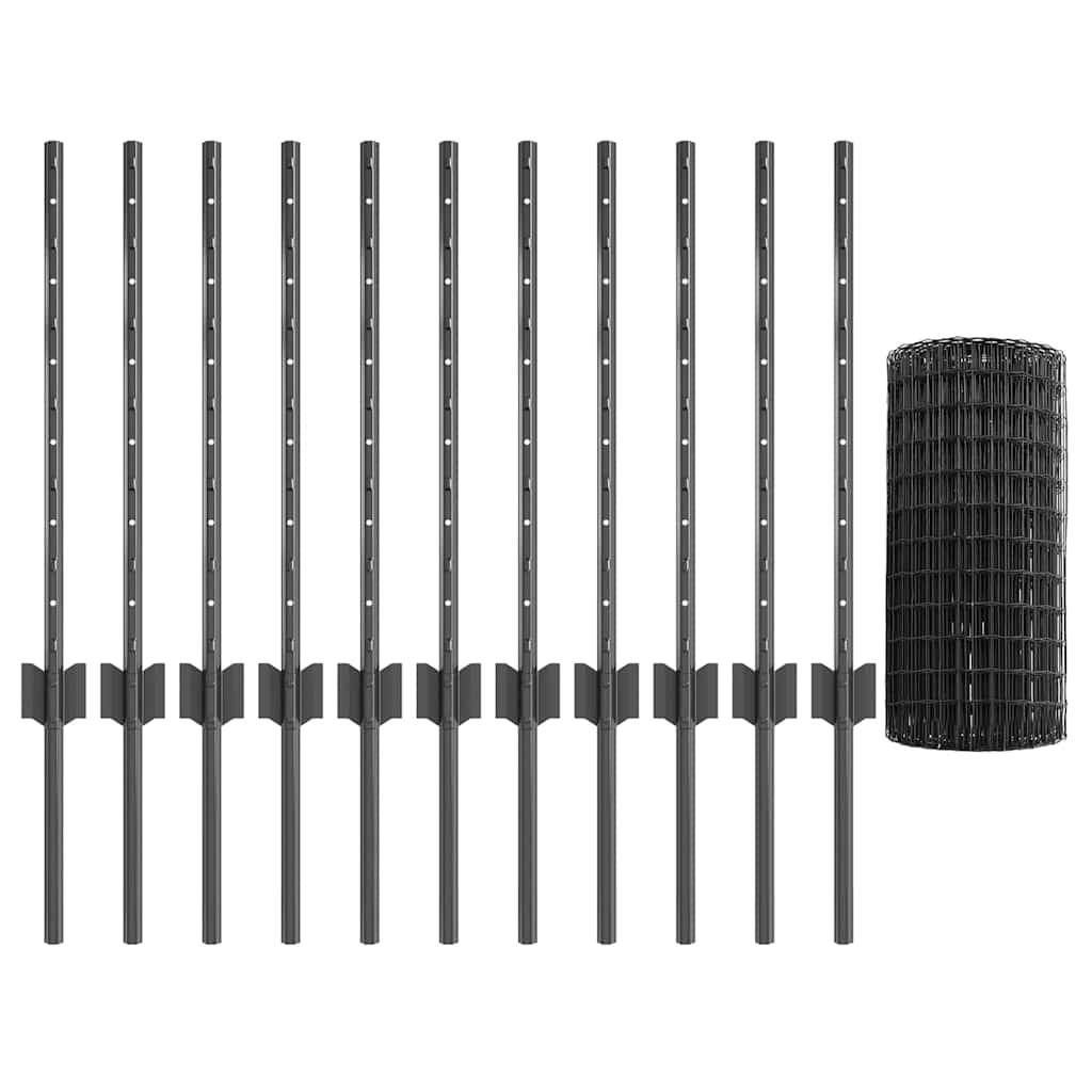 Zavarena žičana ograda 25 x 0,6 m (Š x V) Čelik premazan PVC-om