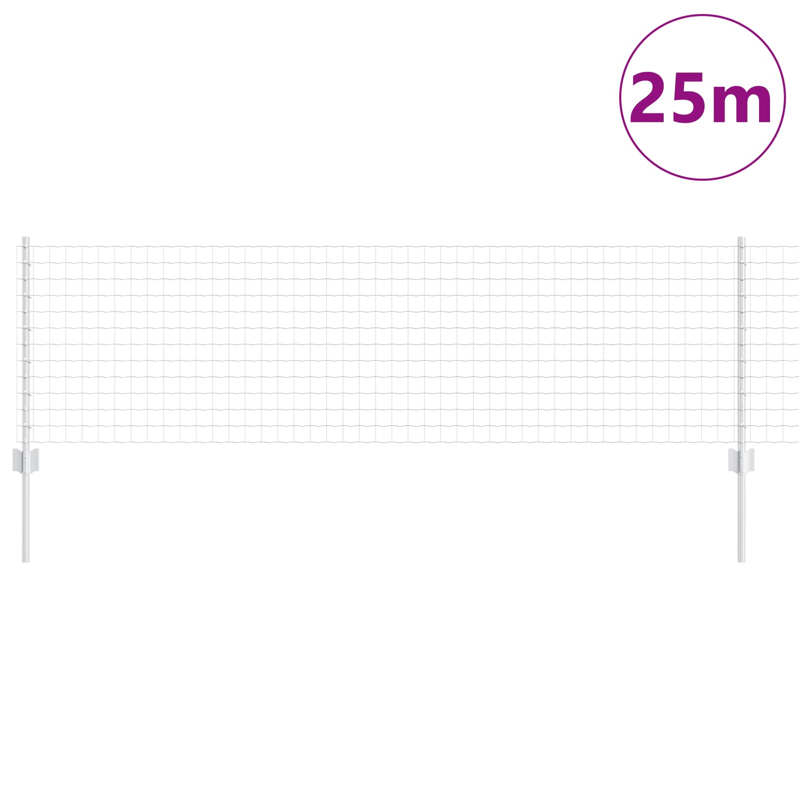 Zavarena žičana ograda 25 x 0,6 m (Š x V) Vruće pocinčani čelik