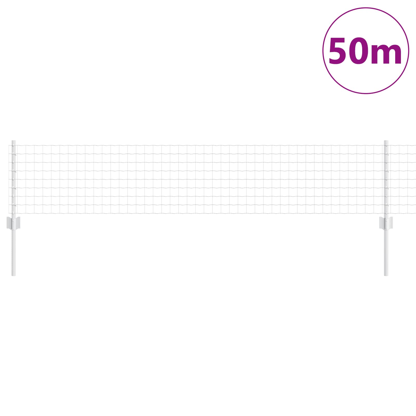 Zavarena žičana ograda 50 x 0,4 m Vruće pocinčani čelik Srebrna