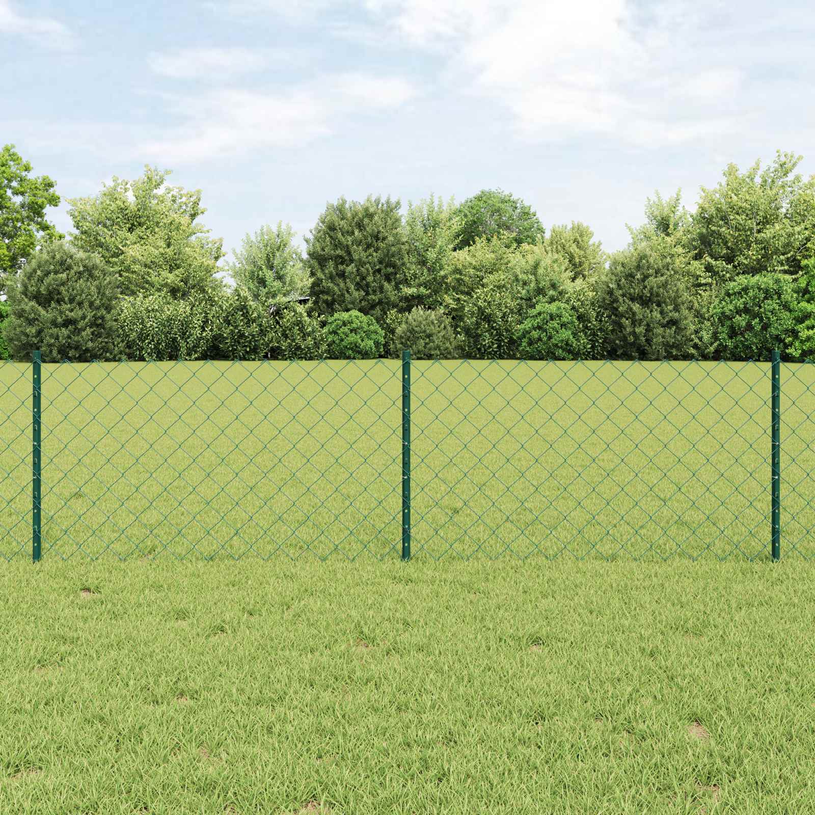 Ograda od lančanih veza s postom 25 x 0,6 m Zelena Mreža