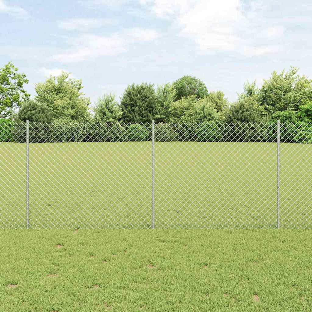Ograda od lančanih veza s postom 10 x 1 m Vruće pocinčani čelik