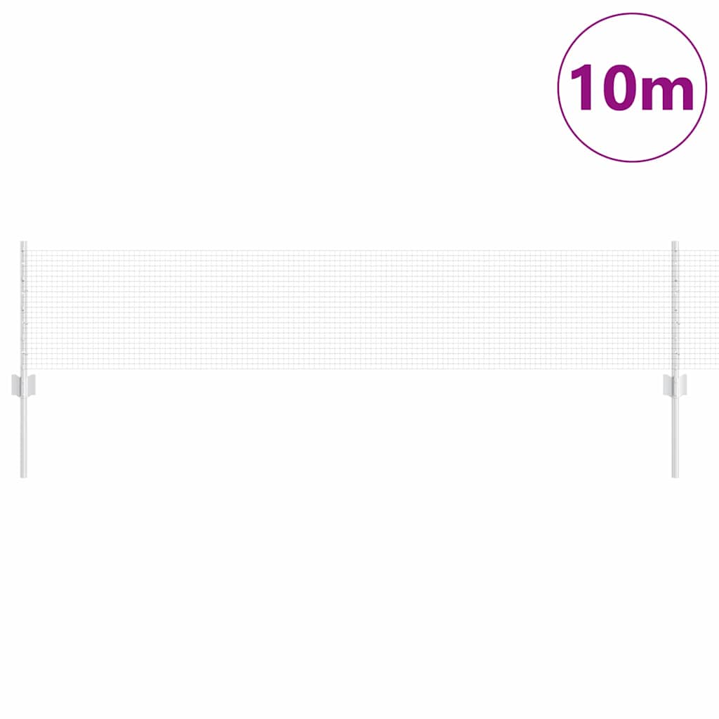 Zavarena žičana ograda s postom 10 x 0,4 m Srebrna Mreža