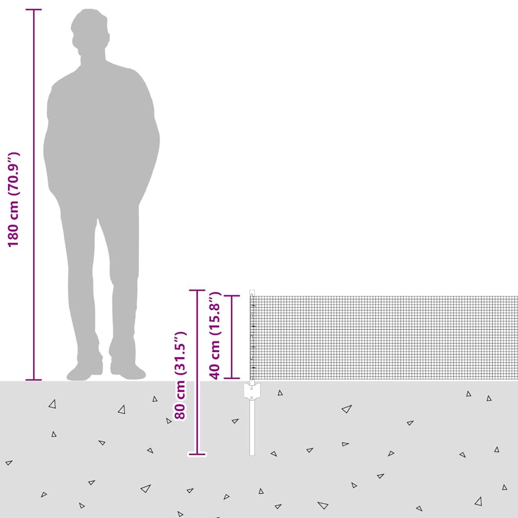 Zavarena žičana ograda s postom 50 x 0,4 m Srebrna Mreža
