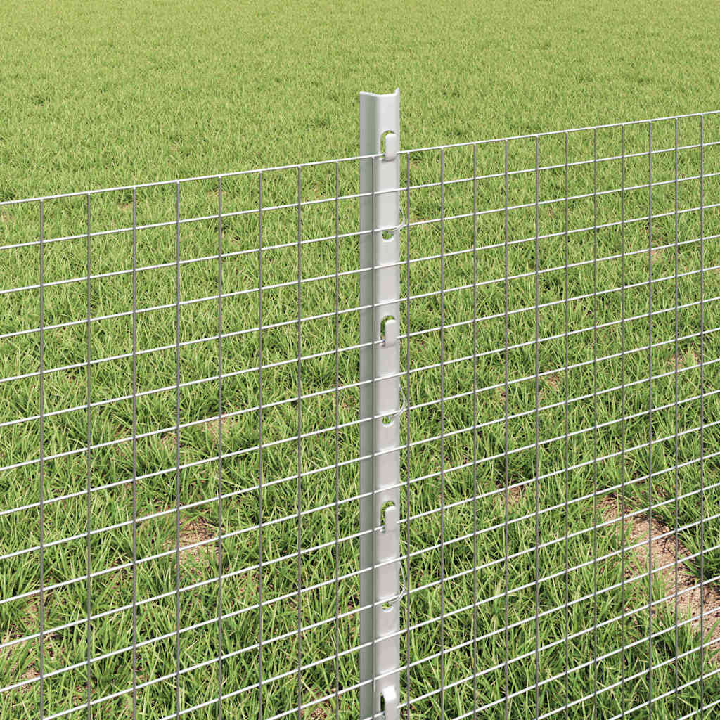 Zavarena žičana ograda s postom 50 x 0,4 m Srebrna Mreža