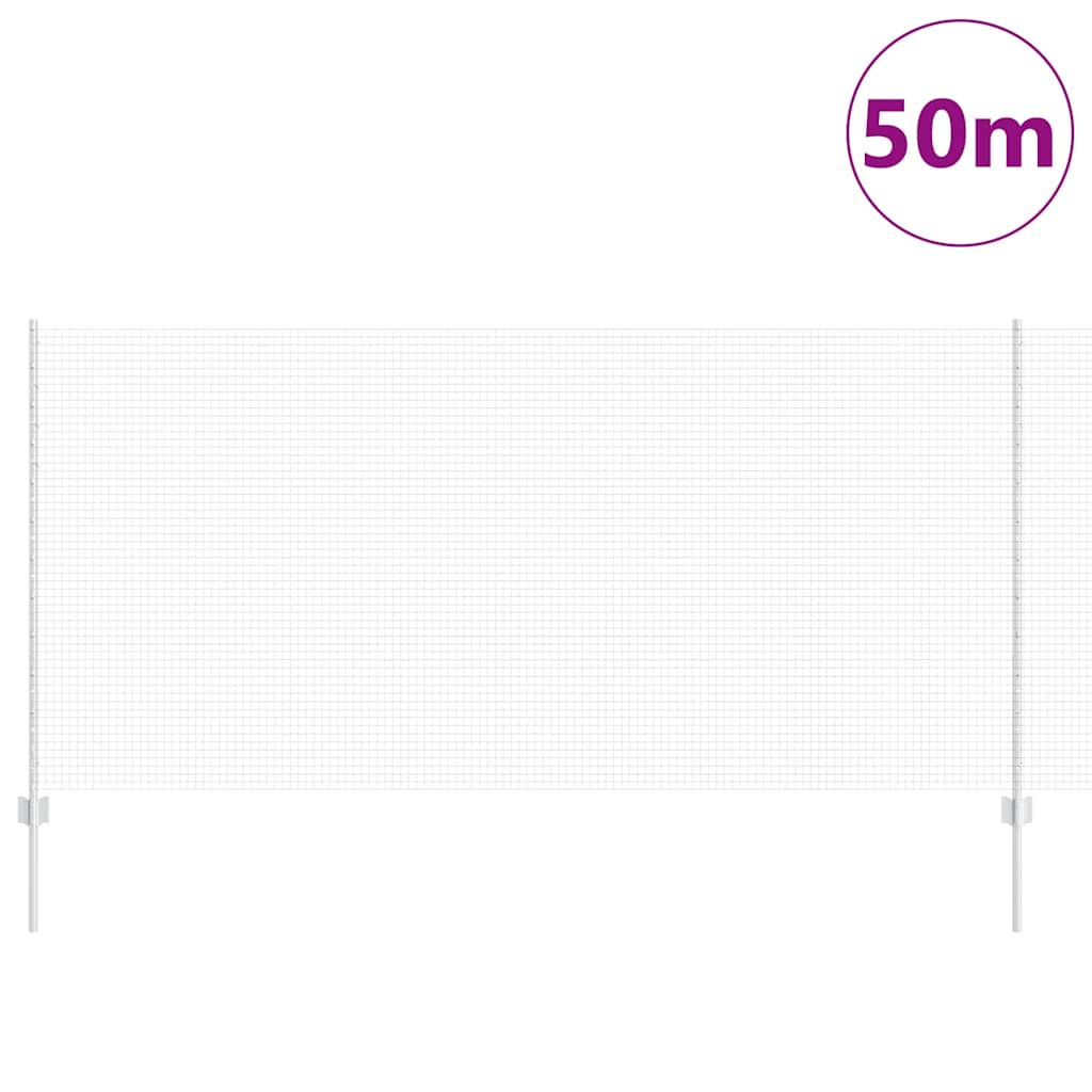 Zavarena žičana ograda s postom 50 x 1,2 m Srebrna Mreža