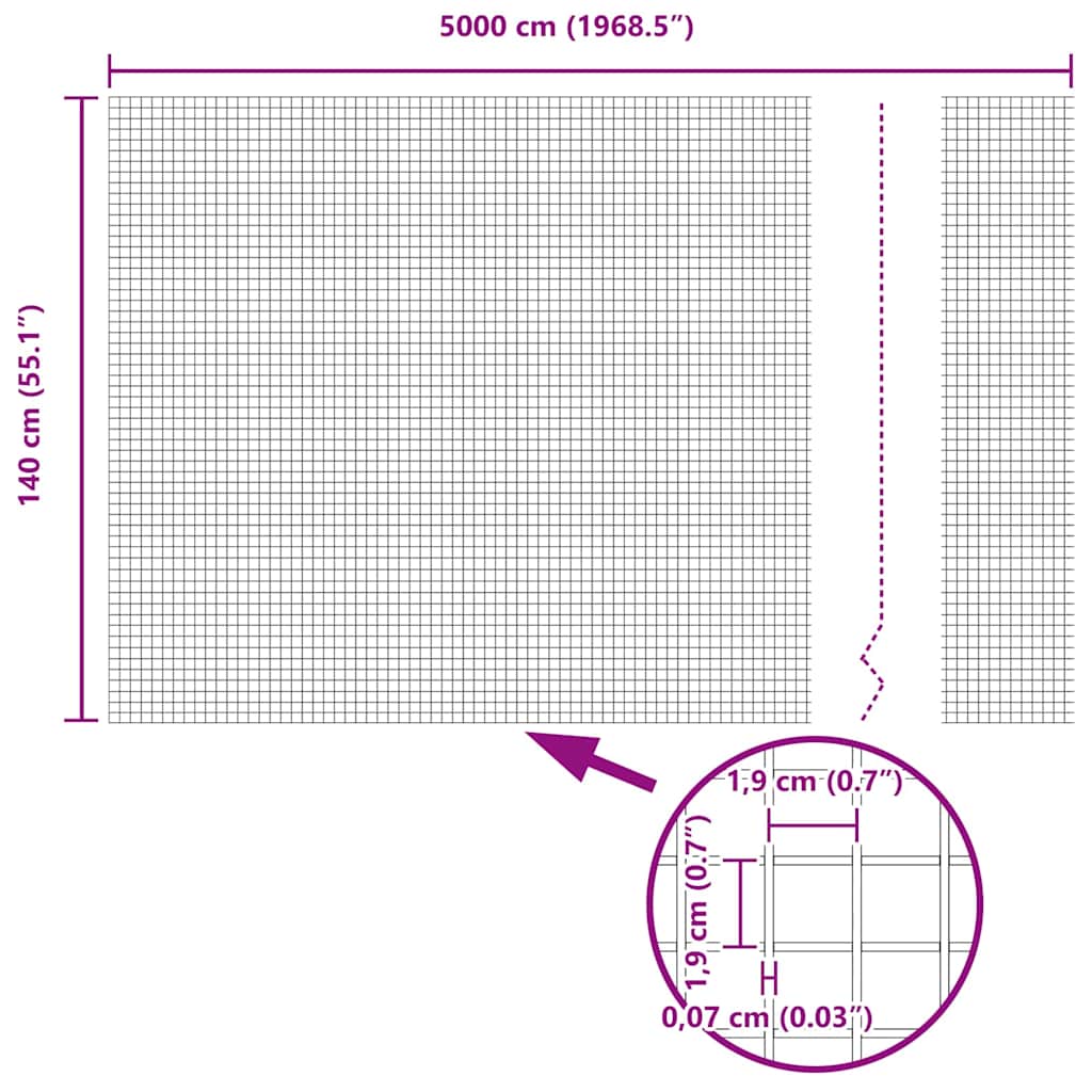 Zavarena žičana ograda s postom 50 x 1,4 m Srebrna Mreža